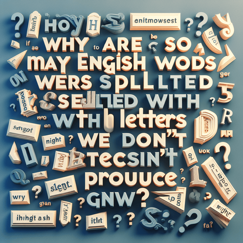 Many Help Words Why are so many English words spelled with letters we don't pronounce ...