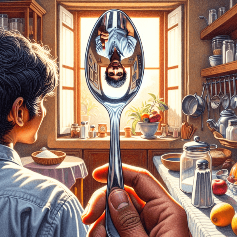 Spoon Reflection Fun Why does your reflection in a spoon appear upside down? | UsefulBS